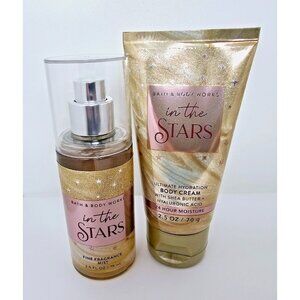 IN THE STARS Bath Body Works Travel Size Set Mist Body Cream 2.5oz NEW